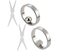 Nouvel aimant œil de chat en forme d'anneau pour ongles, outil d'aimant d'ongles oeil de chat multifonction, outil NailMagnet en forme de ciseaux, aimants en Y et en anneau avec faisceau (2pcs)