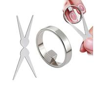 Nouvel aimant œil de chat en forme d'anneau pour ongles, outil d'aimant d'ongles oeil de chat multifonction, outil NailMagnet en forme de ciseaux, aimants en Y et en anneau avec faisceau (SQUARE)