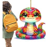 Nouvel An chinois 2025 Décorations serpent - Pendentif serpent 2025 | Année de la décoration serpent | Accessoires serpent en acrylique 2D pour réservoir | Décorations serpent pour la maison, couleurs