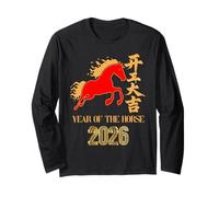 Nouvel an Chinois 2026 Année du Cheval Célébration Lunaire Manche Longue