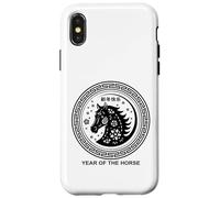 Nouvel an Chinois 2026 Année du Cheval de feu Signe du Zodiaque Coque pour iPhone X/XS