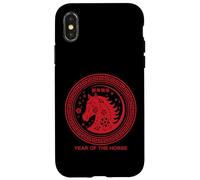 Nouvel an Chinois 2026 Année du Cheval de feu Signe du Zodiaque Coque pour iPhone X/XS