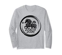 Nouvel an Chinois 2026 Année du Cheval de feu Signe du Zodiaque Manche Longue