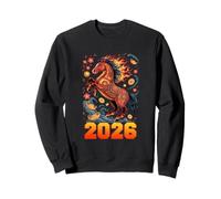Nouvel an Chinois 2026 Cheval de Feu Manger Sommeil Investir Sweatshirt
