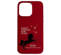 Nouvel an Chinois 2026 Zodiac Horse Art Coque pour iPhone 15 Pro Max