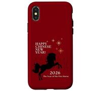 Nouvel an Chinois 2026 Zodiac Horse Art Coque pour iPhone X/XS