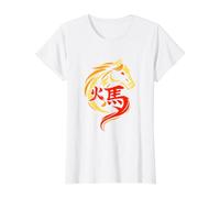 Nouvel an Chinois, Cheval de Feu Rouge Zodiaque Chinois 2026 T-Shirt Graphique avec Valeur