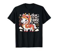Nouvel an Chinois du Cheval Zodiaque Lunaire Année 2026 Kawaii T-Shirt
