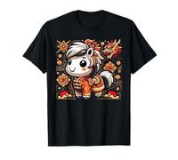 Nouvel an Chinois du Cheval Zodiaque Lunaire Année 2026 Kawaii T-Shirt