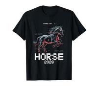 Nouvel an Chinois futuriste - Année du Cheval 2026 T-Shirt