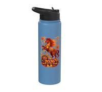 Nouvel An lunaire 2026 Célébration du cheval du zodiaque chinois Stainless Steel Insulated Water Bottle