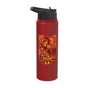 Nouvel An lunaire 2026 Célébration du cheval du zodiaque chinois Stainless Steel Insulated Water Bottle