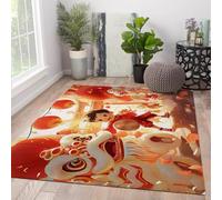 Nouvel an Thème Tapis Lion Enfants Lanterne Taille Tambour Motif Tapis pour Fille Garçon Chambre Chambre Couloir Antidérapant Lavable Paillasson 180x280cm