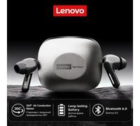 Nouvel écouteur sans fil Bluetooth Lenovo LE209, casque Bluetooth professionnel pour la musique, appels HD avec micro, autonomie de 30 heures, casque de jeu Beige