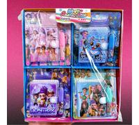 Nouvel ensemble de papeterie 2026 : Carnet et stylo à bille pour filles, thème Anime KPOP, petit coffret cadeau pour étudiants random 4 pcs