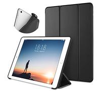 Nouvel iPad 2017 iPad 24,6 cm Coque, Dtto Ultra Fin et léger Smart Coque Trifold étui avec Support Flexible en TPU Souple Coque arrière pour iPad Apple Nouvel iPad 24,6 cm [on/Off Automatique] Noir