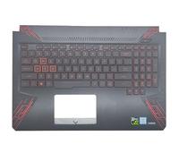NOUVEL Ordinateur Portable Palmrest Majuscule Clavier Rétro-Éclairé US for Asus T-UF FX80 FX504 FX80G FX80GD FX504G FX504GD FX504GE Clavier Gamer (remplacement du clavier) ( Color : C Cover Style 1 )