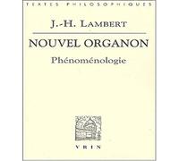 Nouvel Organon. : Phénoménologie