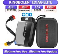 Nouvel outil de diagnostic automobile KINGBOLEN Ediag Elite 2026, gratuit à vie, tous les systèmes, 15 réinitialisations, codage bidirectionnel de l'ECU, scanner OBD2 automatique Without OBD2 Cable