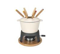NOUVEL Service à fondue Alpina fonte blanc 10 pièces