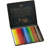 Nouvelhorizonstore-110024 Polychromos Colour Pencils, Set De 24 Crayons De Couleur Dans Un Coffret M¿¿Tallique, Crayon De Couleurs Professionnel Avec Mine ¿¿Paisse 3.8 Mm, Pigments Sans Acide Multi Su