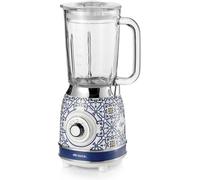 NouvelHorizonstore-583 Capri, Blender Mixeur Électrique en Verre de 1,5 Litres, 4 Vitesses + Pulse avec Fonction Broyeur de Glace, 4 Lames en Acier Inox, 1000 Watts, Smoothies, Milkshakes et Granités