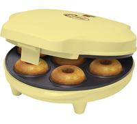 NouvelHorizonstore-Appareil à donuts au Design Rétro, Mini-Machine à Donuts pour 7 petits Donuts, inclut Témoin de Cuisson & Revêtement Antiadhésif, 700 Watts, Sweet Dreams Collection, Couleur: Jaune