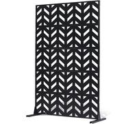 NouvelHorizonstore-Brise-Vue M¿¿tal, 120x183 cm, Panneau Intimit¿¿ Autoportant avec Support, ¿¿cran de Confidentialit¿¿ D¿¿coratif, Paravent S¿¿parateur Ext¿¿rieur pour Patio, Balcon, Terrasse, Salle 