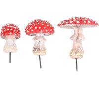 Nouvelhorizonstore-D¿¿Coration De Jardin En Forme De Champignon, 3 Pi¿¿Ces Mini Statue De Champignon De Qui Brillent Dans Le Noir, D¿¿Cor De Imperm¿¿Able Pour Ext¿¿Rieur, Cour, Pelouse, Jardin F¿¿Eriq