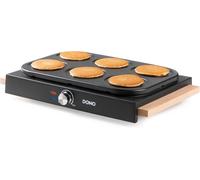 NouvelHorizonstore-DO8717P Pancake Maker avec Design en Bois - Crepiere Electrique - Inclusive spatules en bois et louche - 6 P