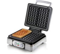 NouvelHorizonstore-DO9149W Gaufrier avec minuterie ¿ Gaufres belges rectangulaires 4x7 cm ¿ Argent