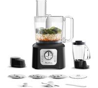 NouvelHorizonstore-Double Force Compact Robot Cuisine Multifonction, Bol 3L, 800W, 2 Vitesses + Pulse, 9 Accessoires, Blender, Hachoir, Râpes, Noir FP546811