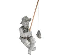 Nouvelhorizonstore-Fr¿¿D¿¿Ric Le Petit P¿ºcheur D'avignon Statue De P¿ºcheur Pour Jardin, 38 Cm, Polyr¿¿Sine, Deux Tons Pierre