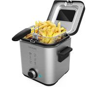 NouvelHorizonstore-Friteuse électrique CleanFry Advance 1500 Black d¿1,5 L en acier inoxydable avec filtre OilCleaner qui maintient l¿huile propre pendant longtemps. (Inox)