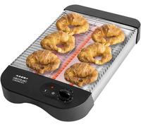 NouvelHorizonstore-Grille-pain Plat Horizontal Turbo EasyToast Basic. 3 Résistances en Quartz, 6 Niveaux de Puissance, Plateau Ramasse-miettes, Espace Range-câbles, Finitions en plastique Thermorésis