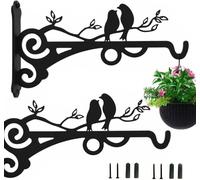 Nouvelhorizonstore-Hanging Plant Holder, 2 Pi¿¿Ces Supports Jardin Suspendus Cintres Pot Fleur Avec Vis 20cm Pour Lanternes, Paniers Suspendus, Cages ¿¿ Oiseaux, Carillons ¿¿Oliens