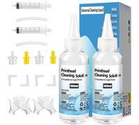 NouvelHorizonstore-Kit de Nettoyage T¿ºtes d'impression, Nettoyant pour Buses 200ml Liquide de Nettoyage de t¿ºte d'impression Compatible avec HP Epson Canon Brother Samsung et Kodak imprimantes ¿¿ Je
