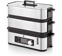 NouvelHorizonstore-KITCHENminis Cuiseur Vapeur Electrique Ultracompact Design Elegant Inox Cromargan Haute Qualité 2,15L Sans BPA 2 Compartiments Cuisson Programmes Cuisson Légumes Riz Poisson 900W 0