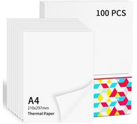 NouvelHorizonstore-Lot de 100 Feuilles de Papier Thermique A4 pour 210 x 297 mm Compatible avec Phomemo & A285M/M08F/M832/M832D/M834/M08D/Q302 imprimante mobile, ¿¿ s¿¿chage rapide pour contrat, photo