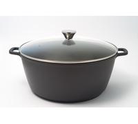 Nouvelhorizonstore-Mijoteuse Haute 32 Cm + Couvercle Verre - 10 Lt - Fonte Aluminium Ceramique