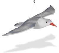 Nouvelhorizonstore-Mouette Épouvantail, Volante, À Suspendre, Statue Décorative, Pour Le Jardin, Balcon, Terrasse, Blanc/Gris 1 Pièce