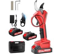 NouvelHorizonstore-Sécateur Électrique Sans fil 40 mm, Secateur Electrique Professionnel avec LCD Display, 2x2,0 Ah Batteries, SK7 Lame Tranchante, Secateur a Batterie pour Jardinage, Arbre Fruitier,