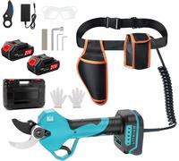 NouvelHorizonstore-Secateur Electrique Sans Fil, Avec Sac Banane et Câble d'extension, Ouverture Max de la Lame 50mm, Sk7, 21 V 2 * 2000 mAh Batterie, Sécateur Avec Moteur Sans Balais Pour Jardinage,