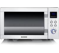 NouvelHorizonstore-SEVERIN Four à micro-ondes 25 L, 2 050 W, Four micro-onde gril et chaleur tournante pulsée, Micro-onde 10 niveaux de puissance, Fond plat en céramique, Inox, MW 7777
