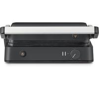NouvelHorizonstore-SEVERIN SEVINI LITE Multi-gril viande,Gril avec fonction plancha,Gril électrique pour légumes, steaks et paninis, Gril viande, Plaques avec revêtement céramique, 1 800 W, Noir/Inox