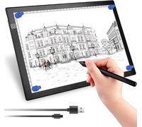 NouvelHorizonstore-Tablette Lumineuse A4, 3 Niveaux Uminosit¿¿ R¿¿glable Tableau Lumineuse, cable d'alimentation USB de type-C pour Tatouage, Dessin, Animation, Croquis, Peinture Diamant