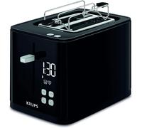 NouvelHorizonstore-Toaster Smart'n Light Krups KH641810 Grille à deux tranches Affichage numérique 7 niveaux de brunissage Ramasse-miettes amovible Compte à rebours Appareil de levage N