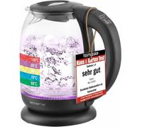 NouvelHorizonstore-WK-119255 TESTSIEGER Haus & Garten Test 02/2019, bouilloire en verre avec sélection de température (60°C/70°C/80°C/90°C/100°C), sans BPA, protection contre l'ébullition à sec, Auto