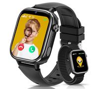 Nouvelle 4G Montre Connectée Enfant avec Appel Vidéo & GPS, IP68 Étanche Smartwatch avec SOS, SMS Chat Vocal, Mode École, Podomètre, Réveil, Suivi du Sommeil, Cadeau pour Garçons et Filles Noir