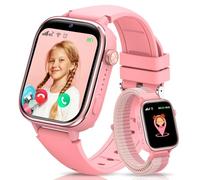 Nouvelle 4G Montre Connectée Enfant avec Appel Vidéo & GPS, IP68 Étanche Smartwatch avec SOS, SMS Chat Vocal, Mode École, Podomètre, Réveil, Suivi du Sommeil, Cadeau pour Garçons et Filles Rose